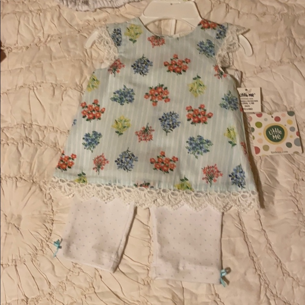 Spring floral infant outfit